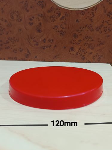 Red Plastic Jar Cap, Shape : Round