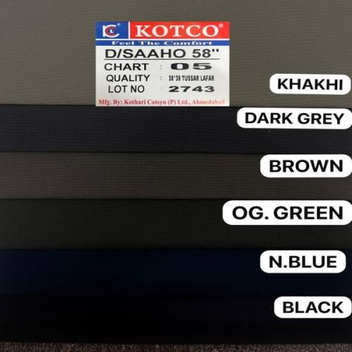 Plain Saaho Bermuda Cotton Fabric, Technics : Machine Made