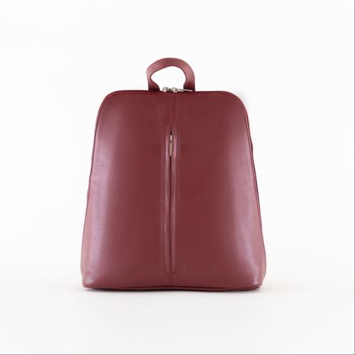 Trimurthi Lederwaren Dark Red Plain Leather Ladies Backpacks Custom