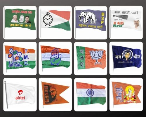 Election Promotional Polyester Flags, Color : Multicolor