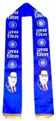 Polyester Printed Jai Bhim Muffler, Color : Blue