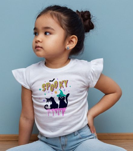 Paristor Round Cotton Kids Printed T-shirt Shorts Small