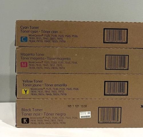 Genuine Xerox Workcentre 7525/7530/7535/7545/7556 CMYK Toner Cartridge Set