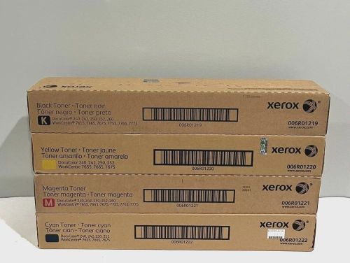 Genuine Xerox Workcentre 7655/7665/7675 CMYK Toner Cartridge Set
