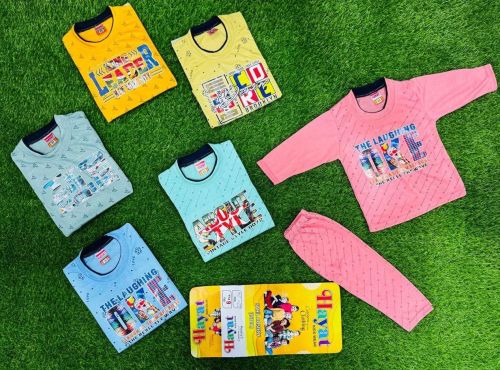 Polyester Printed Boys T-Shirt Set