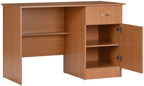 Non Ploished Wood Office Computer Table, Color : Light Brown