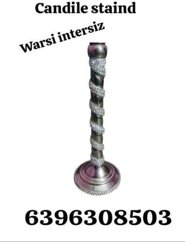 Iron Candle Holder, Color : Silver