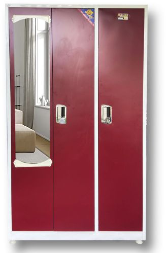 Polished Long Life 3 Door Stainless Steel Almirah