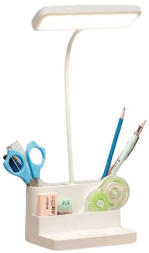 Polished Plastic Desk Lamp, Color : White for Home, Office, Reception