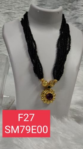 Designer Artificial Mangalsutra, Color : Gold Black