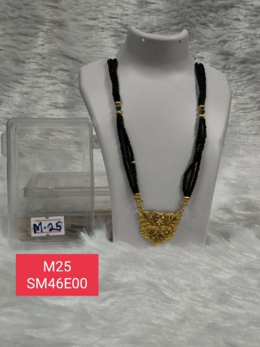 Short Black Beads Artificial Mangalsutra