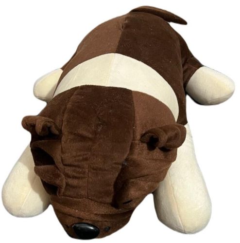 Plush Bulldog Soft Toy, Color : Brown White