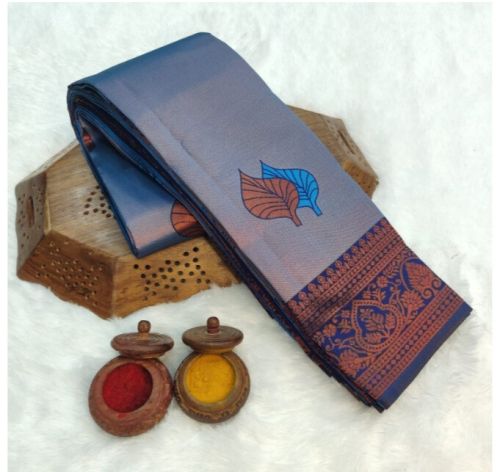 Silk Printed Ladies Multicolor Kubera Pattu Saree Party Wear