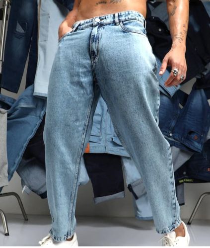 Plain Mens Light Blue Slim Fit Jeans All Sizes Casual Wear