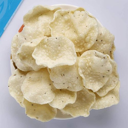 Salty Rice Papad, Color : Creamy Dried, Certification : FSSAI
