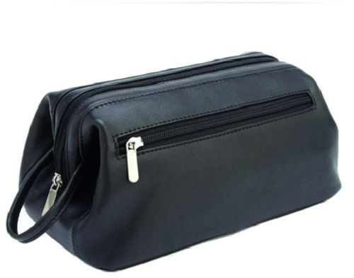 Plain MGE-TB-02 Leather Toiletry Bags 23CM X 10CM X 12CM