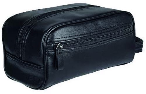 Plain MGE-TB-05 Leather Toiletry Bags 21CM X 6.5CM X 8.5CM