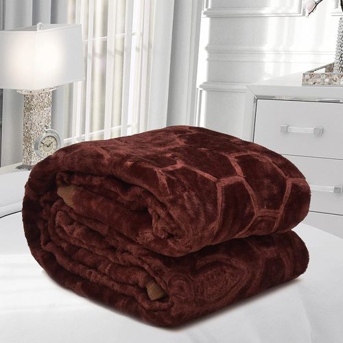 Wool Brown Heavy Mink Blanket Mini