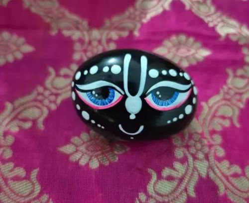 Marble Painted Shaligram, Packaging Type : Multicolour for Pooja