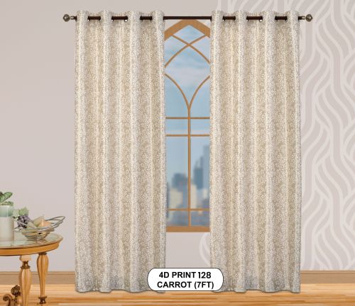 Polyester 4d Print 128 Carrot Window Curtains 120X200cm, 140X250cm