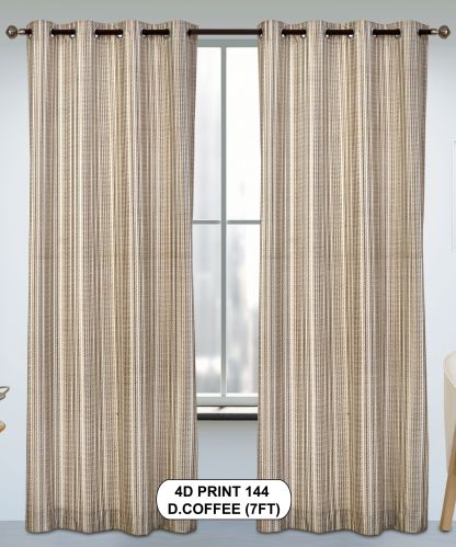 D Coffee Luxurious Light Filtering Elegance 4d Print Window Curtains