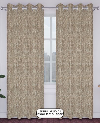 Berlin Beige Design Ring Style Jacquard Curtain