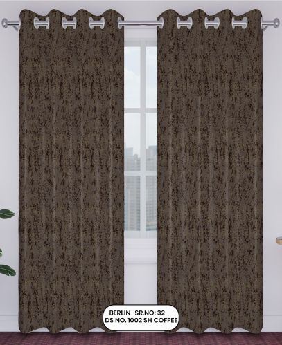 Printed Polyester Berlin Coffee Design Jacquard Curtain