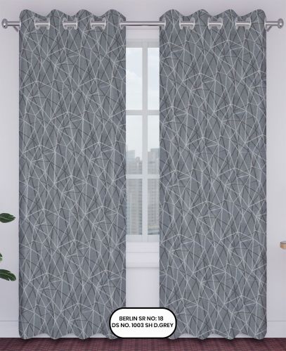Printed Polyester Berlin D-grey Design Jacquard Curtain