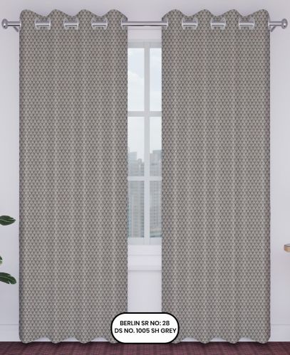 Berlin Jacquard Curtain – Grey | Design no.1005 | SR.no. 28| Ring Style