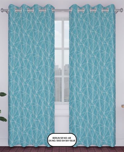Berlin Jacquard Curtain – Sky Blue | Design no.1003| SR.no. 48 | Ring Style