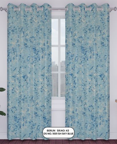 Berlin Jacquard Curtain – Sky Blue | Design no.1001 | SR.no.43 | Ring Style
