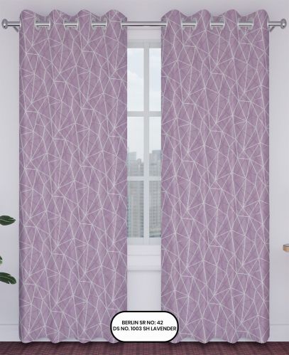 Berlin Lavender Design Ring Style Jacquard Curtain