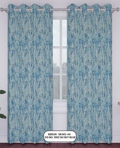 Berlin Sky Blue Design Ring Style Jacquard Curtain