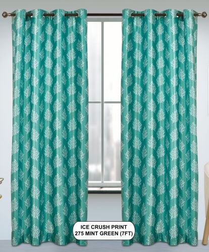 Ice Crush Print 275 Mint Green Light Window Curtains