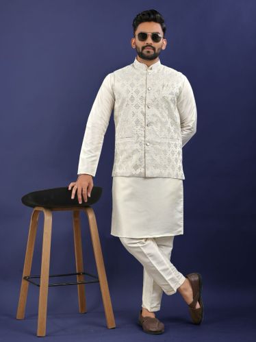 RST-054 Premium Pure Silk Kurta Pyjama Set