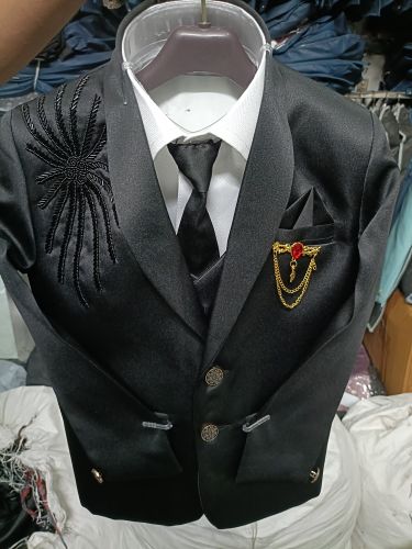 Plain Shining Strips Embroidery Fabrics for Jacket Coat Making