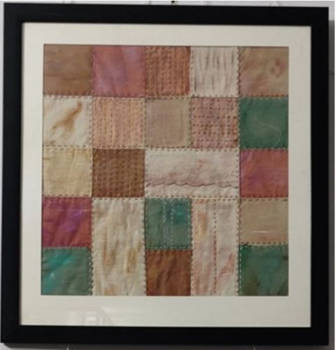 Whimsical Woven Patchwork Art Abstract