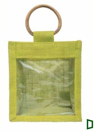 Jute Bag - 7x6 Inch, Shape : Rectangular, Packaging Type : Green