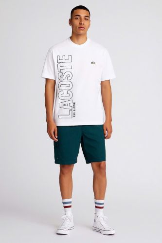 Lacoste Mens Bio Washed Cotton T Shirt, Size : All Sizes