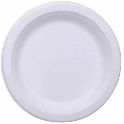 Sugarcane bagasse plates, Shape : Round, Packaging Type : White