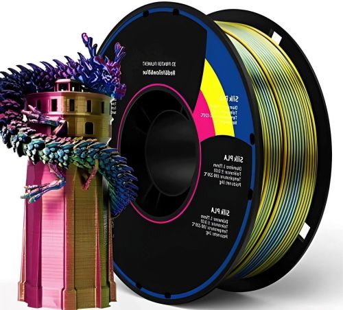 Filamont Silk Tri Green 3d Printer Filament, Color : Gold