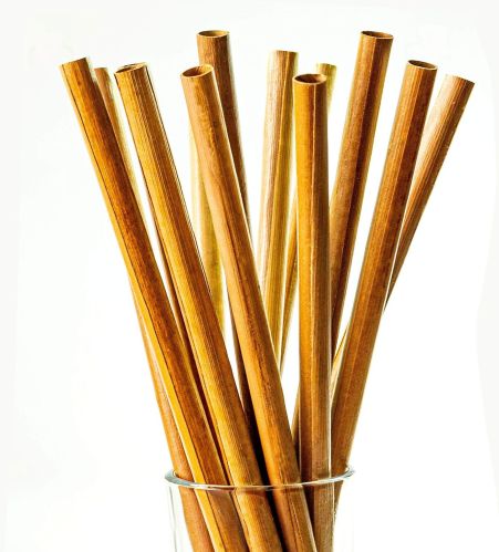 Plain Coconut Leaf Straws, Color : Brown