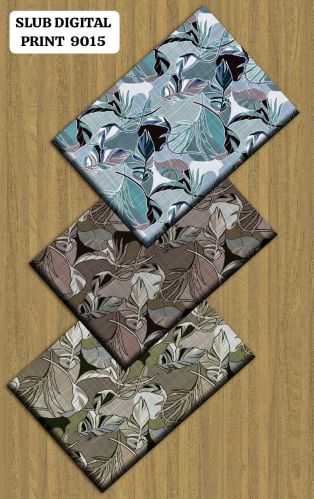 9015 Digital Slub Print Shirting Fabrics, Brand Name : ATM for Garments