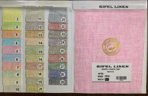 Plain Linen Shirting Fabric, Packaging Type : Roll, Width : 58 Inch