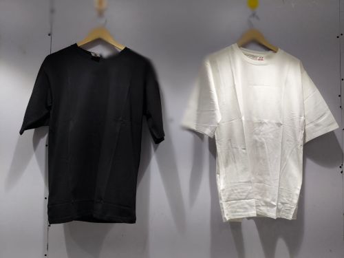 Cotton Lykra Mens Plain Down Shoulder T Shirt Xl Casual Wear