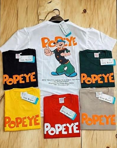 Mens Puff Print Down Shoulder T Shirt