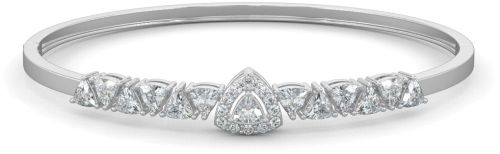 10k Gold Triad Sparkle Diamond Bangle Bracelet