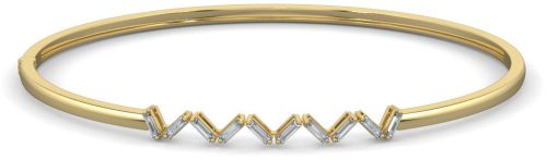 14K Gold Dazzle Weave Diamond Bangle Bracelet