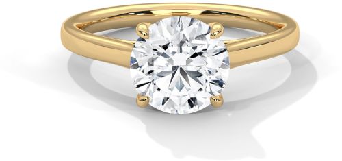 Polished 18k Gold Solitaire Diamond Ring, Color : Golden