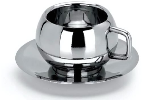 Polished Double Wall Cup Saucer Set, Capacity : 200-250ml